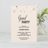 Wildblumen zum Frische Erröten Einladung (Stehend Vorderseite)