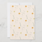 Wildblumen zum Frische Erröten Einladung (Rückseite)