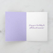 Wildblumen zum Geburtstag auf Polka-Punkten Karte (Innenseite)