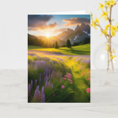 Wildblumen zum Geburtstag Karte (Gelbe Blume)