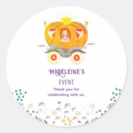 Wildblumen zum Geburtstag von Kürbisprinzessinnen Runder Aufkleber