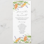 Wildblumen zum Hochzeitsprogramm für Wasserfarben Programm (Vorderseite)