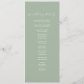 Wildblumen zum Hochzeitsprogramm für Wasserfarben Programm (Rückseite)