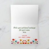 Wildblumen zum Muttertag Karte (Innenseite)
