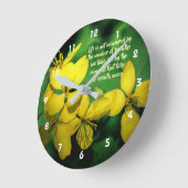 Wildblumen zum Thema Inspiration Runde Wanduhr (Winkel)