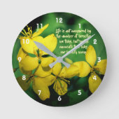 Wildblumen zum Thema Inspiration Runde Wanduhr (Vorderseite)