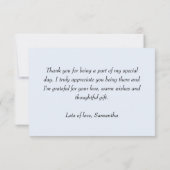 Wildblumen zur Blue Boy Baby Dusche Dankeskarte (Rückseite)