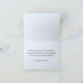 Wildblumen zur Blue Boy Baby Dusche Dankeskarte (Innenseite)