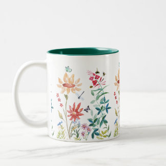 Wildblumen Zweifarbige Tasse