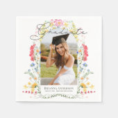 Wildblumenbogen Foto-Abschluss Serviette (Vorderseite)