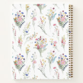 Wildblumenbogen-Foto-Abschlussgästebuch Notizblock (Rückseite)