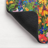 Wildblumenfeld Acrylmalerei Mousepad (Ecke)