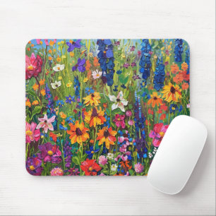 Wildblumenfeld Acrylmalerei Mousepad