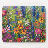 Wildblumenfeld Acrylmalerei Mousepad (Vorne)