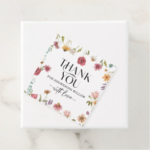 Wildblumenfeld Boho-Geschenkanhänger Geschenkanhänger