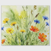 Wildblumenfeld Geschenkpapier (Flach)