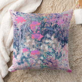 Wildblumenfeld-Impressionismus -Pink Kissen