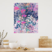 Wildblumenfeld Impressionismus - Rosa Poster (Küche)