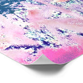Wildblumenfeld Impressionismus - Rosa Poster (Ecke)