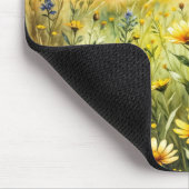 Wildblumenfeld mit Regenbogen in Aquarell Mousepad (Ecke)