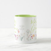 Wildblumengarten Aquarell Mutter des Bräutigams Tasse (Zentrum)