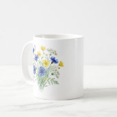 Wildblumengarten-Aquarellkunst Kaffeetasse (Vorderseite Links)
