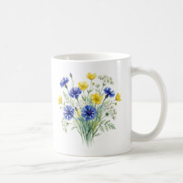 Wildblumengarten-Aquarellkunst Kaffeetasse