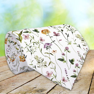 Wildblumengarten Blumenmuster Krawatte