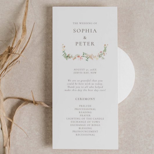 Wildblumengarten Blumenzermonie-Programm