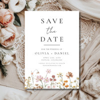 Wildblumengarten Boho Hochzeitstermin Minimalistis