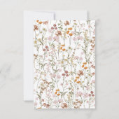 Wildblumengarten Boho Hochzeitstermin Minimalistis Save The Date (Rückseite)