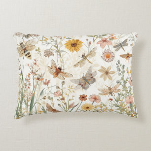 Wildblumengarten Botanische Schmetterlinge Floral Dekokissen