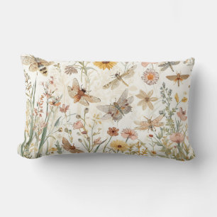 Wildblumengarten Botanische Schmetterlinge Floral Lendenkissen