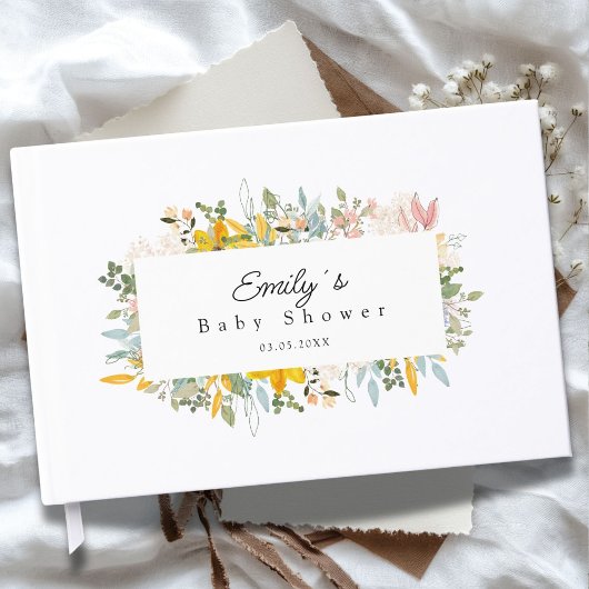 Wildblumengarten Charme | Babyparty Gästebuch