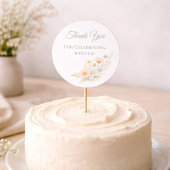 Wildblumengarten-Cupcake-Topper Runder Aufkleber