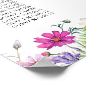 Wildblumengarten Flexibler Tischsitzplan Poster (Ecke)