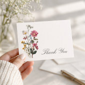 Wildblumengarten Florale Personalisiert Dankeskarte