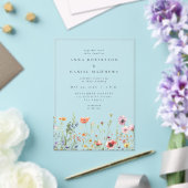 Wildblumengarten-Hochzeit Acryleinladungen (In Situ (Hochzeit))