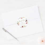 Wildblumengarten-Hochzeit Runder Aufkleber (Umschlag)