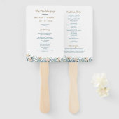 Wildblumengarten Hochzeitsfächer-Programm für drau Fächer (Vorne und Hinten)
