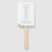 Wildblumengarten Hochzeitsfächer-Programm für drau Fächer (Rückseite)