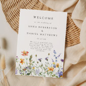 Wildblumengarten-Hochzeitsprogramm Programm