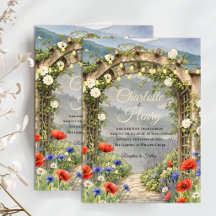 Wildblumengarten-Lauben-Rustikale Blumenehe     