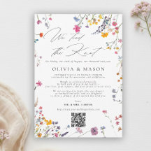 Wildblumengarten Moderne Chic Hochzeitsankündigung