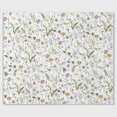 Wildblumengarten-Muster Geschenkpapier (Flach)