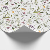 Wildblumengarten-Muster Geschenkpapier (Ecke)