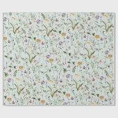 Wildblumengarten-Muster Geschenkpapier (Flach)