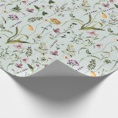 Wildblumengarten-Muster Geschenkpapier (Ecke)