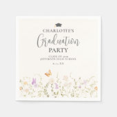 Wildblumengarten-Party-Abschlusstischwäsche Serviette (Vorderseite)