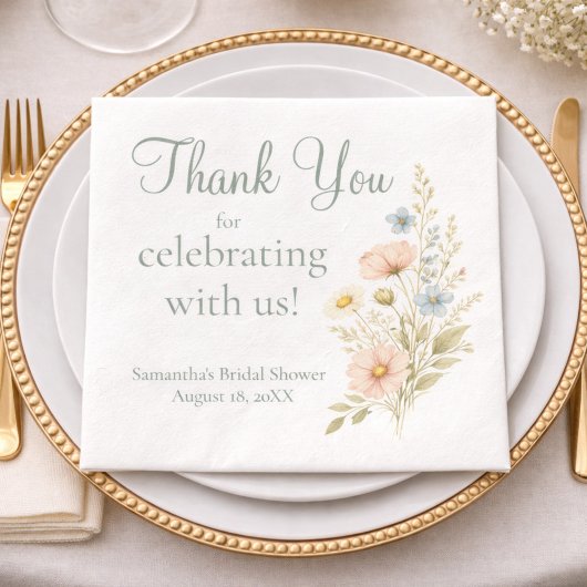 Wildblumengarten-Party-Event Serviette